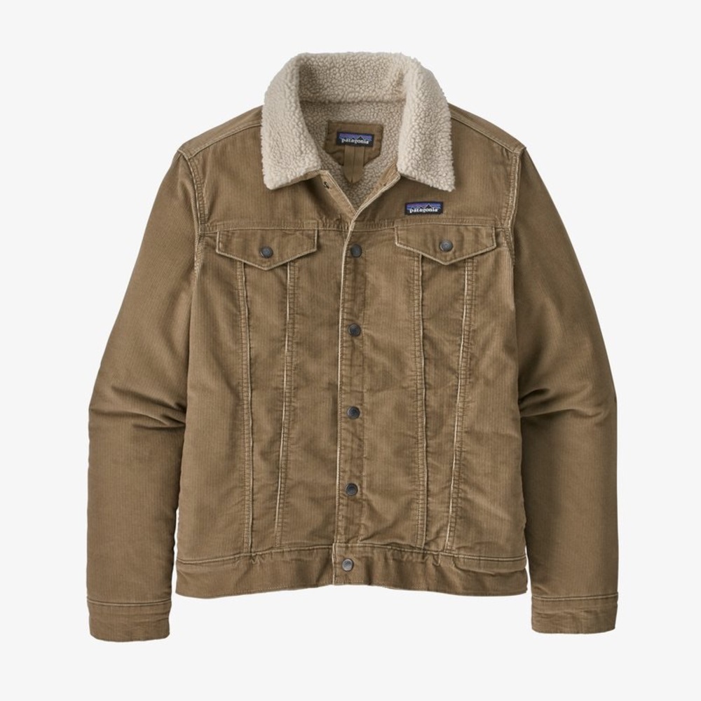 Patagonia New Men's Pile Lined Trucker Jacket Size Large - Mojave Khaki